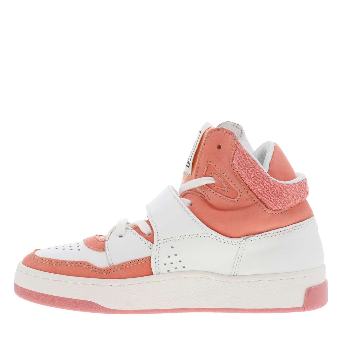 Baskets montantes cuir rose, MJUS