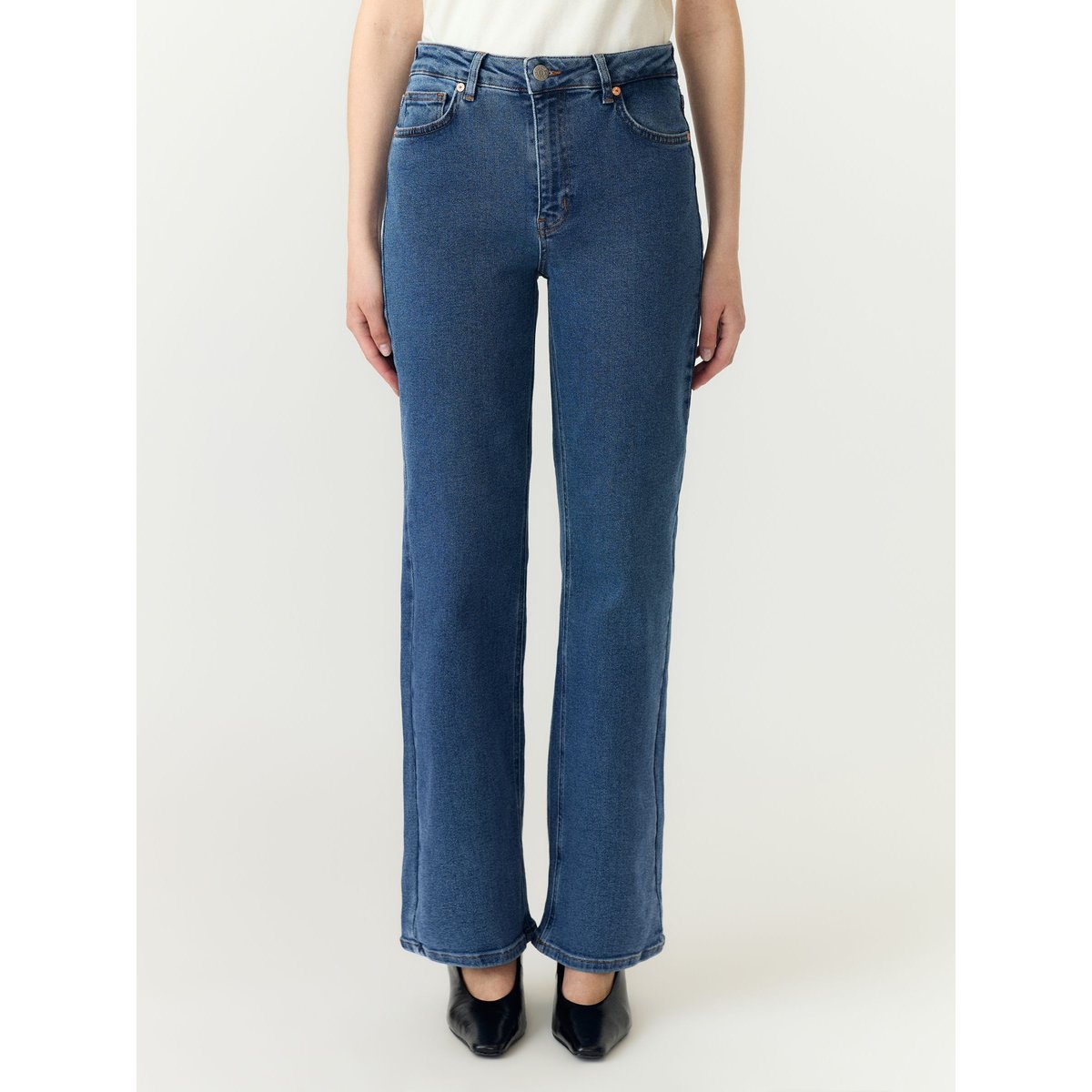 Jean Droit medium blue denim, YAS