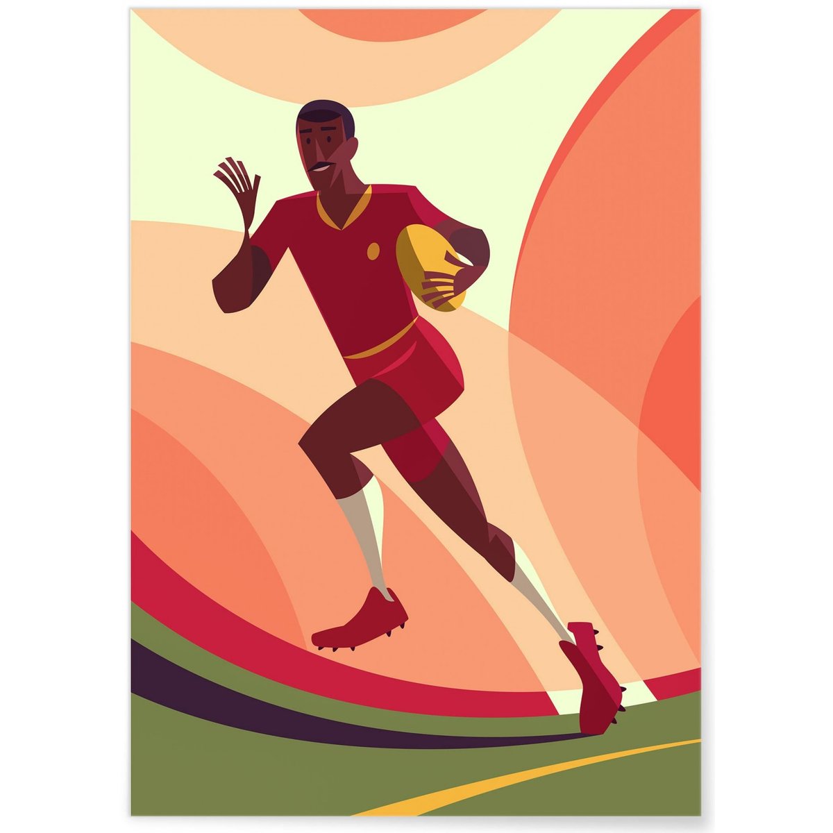 Affiche Rugby blanc, L'AFFICHERIE