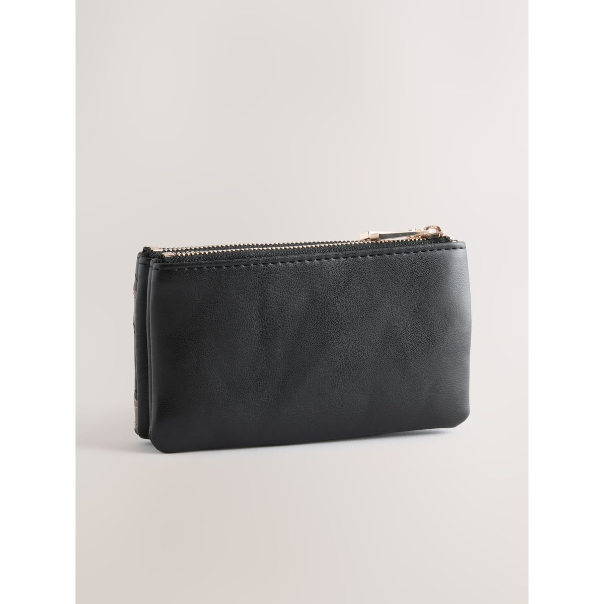 Porte-monnaie zippé noir/gris, NEXT