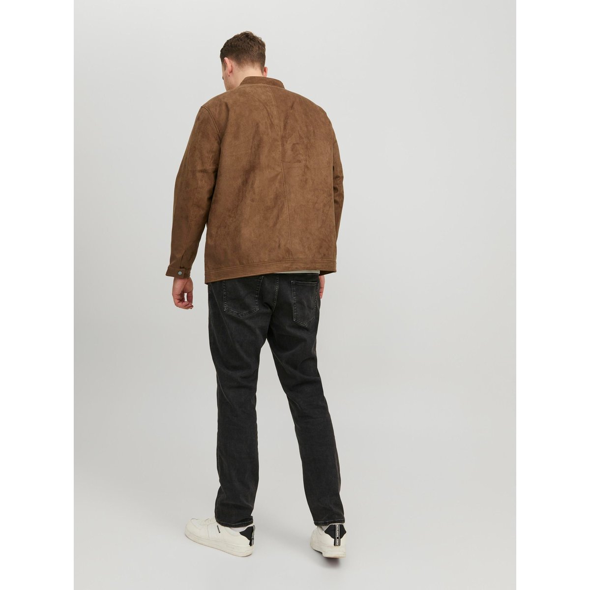 Veste De Motard En Simili-Cuir Plus Size Veste de motard en simili-cuir cognac, JACK & JONES