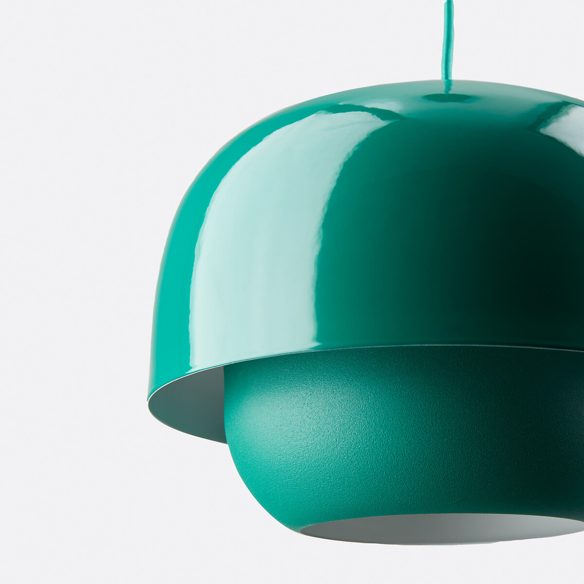 Hanging Lamp in Coloured Iron Ø21.4cm Kinoko green, LA REDOUTE INTERIEURS