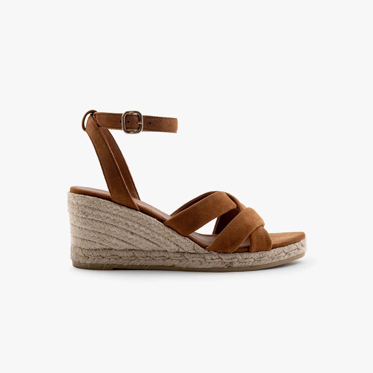 Sandale cuir velours IRIS marron cognac, MAISON TOUFET