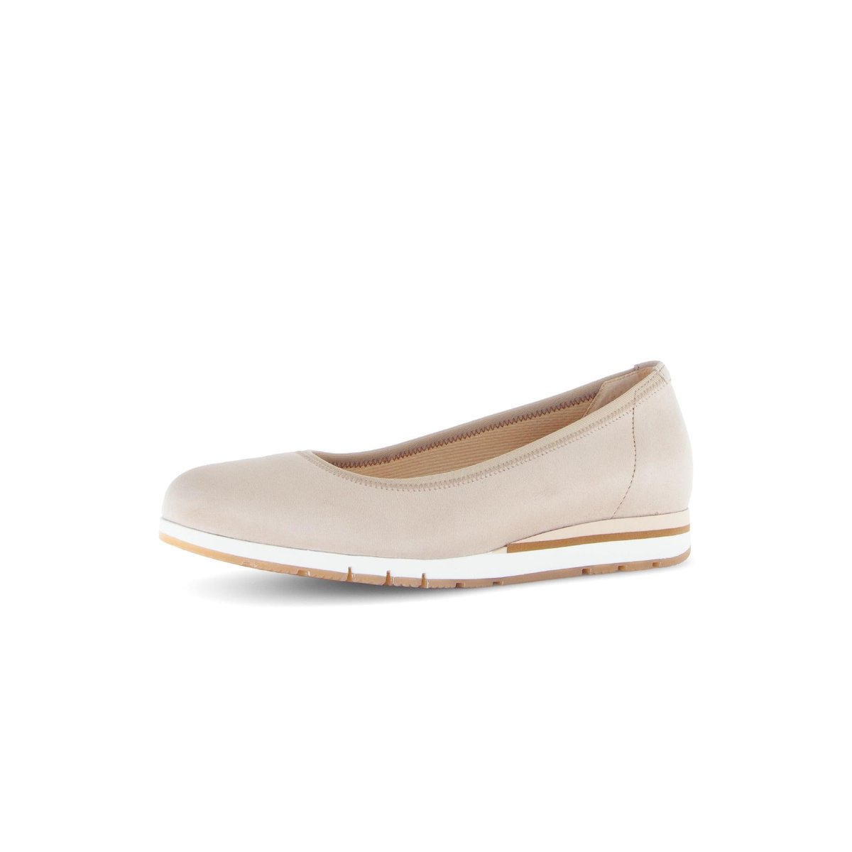 Ballerines en cuir à talon compensé beige, GABOR