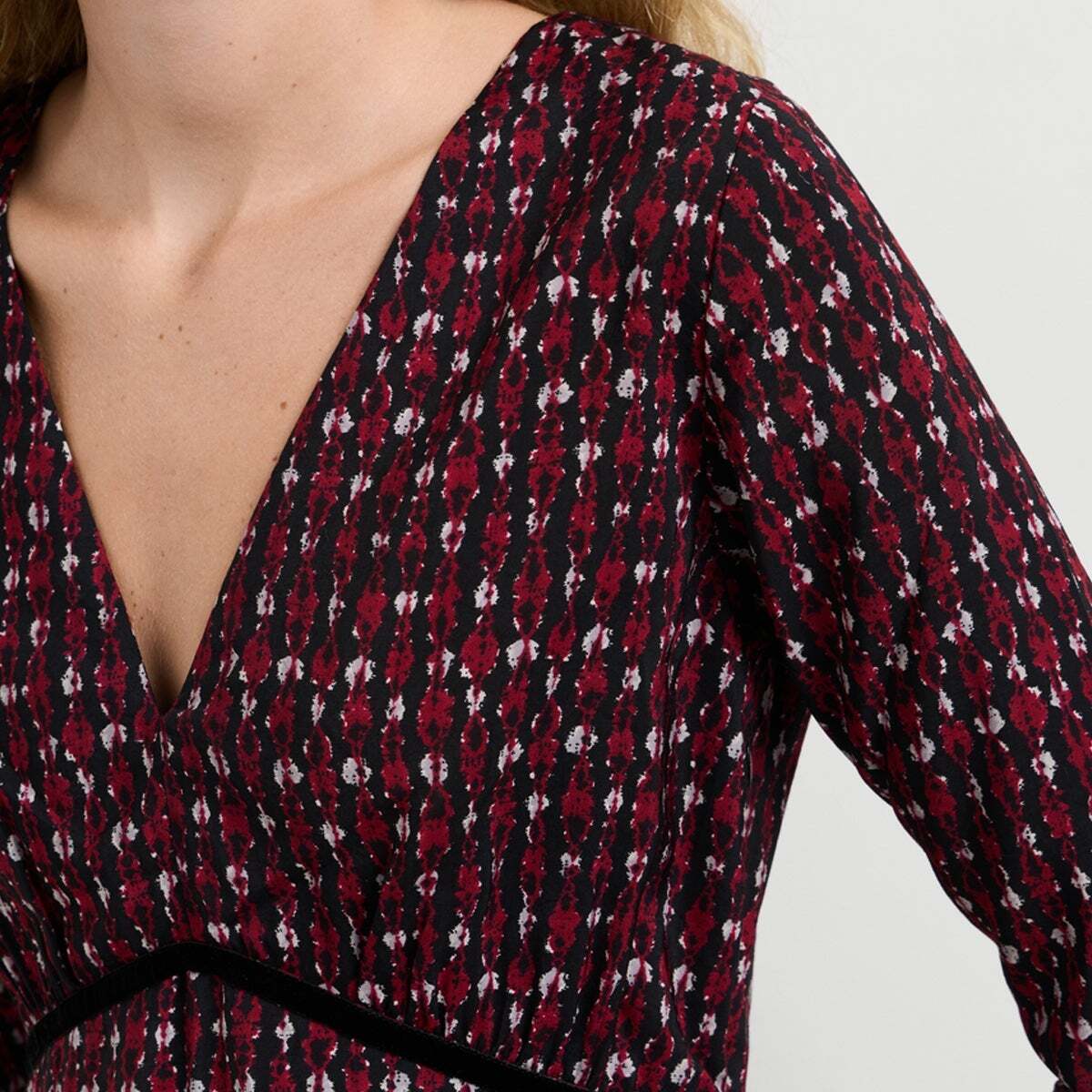 Robe Midi À Imprimé Floral rouge baie, PEPE JEANS