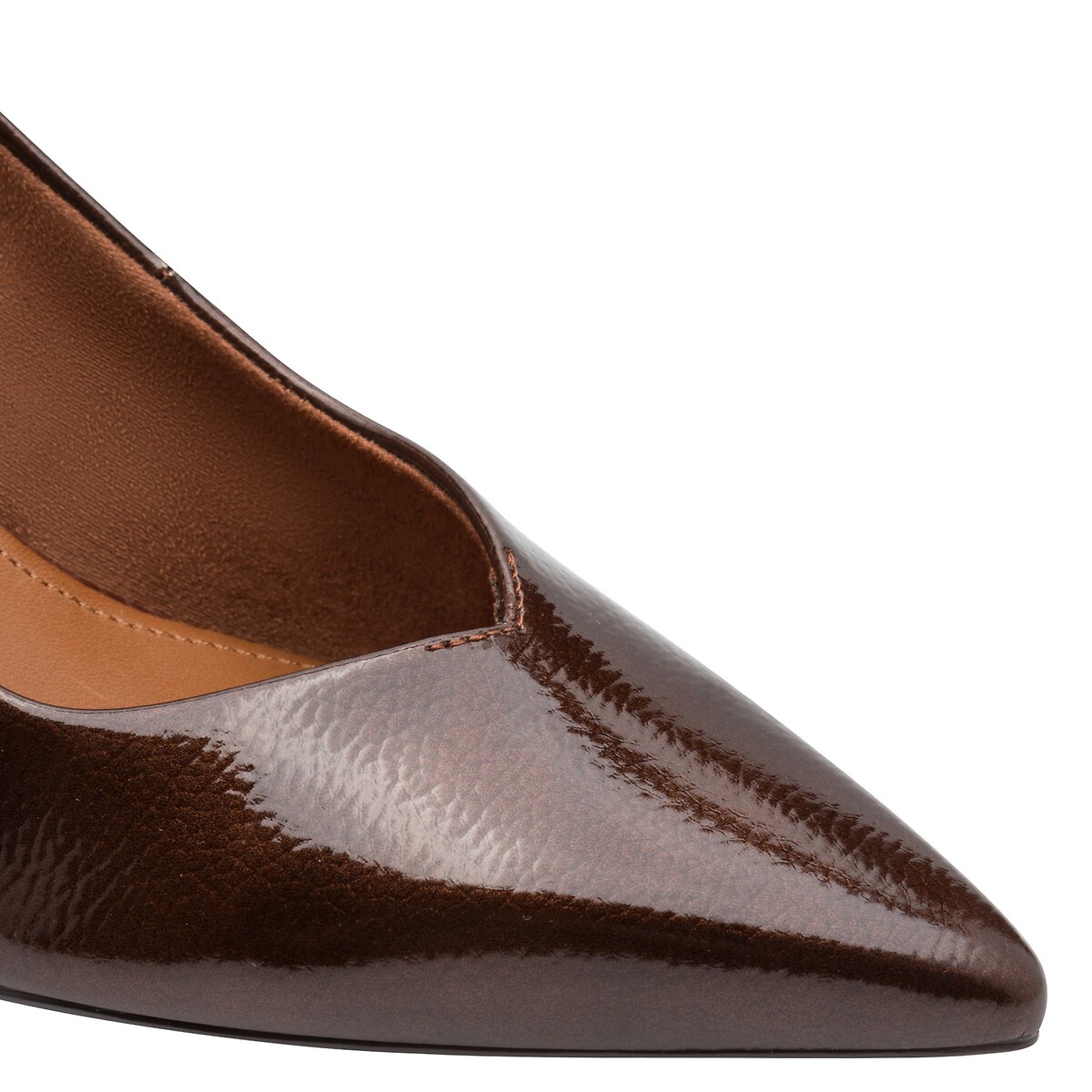 Pointed patent heels brown patent, TAMARIS