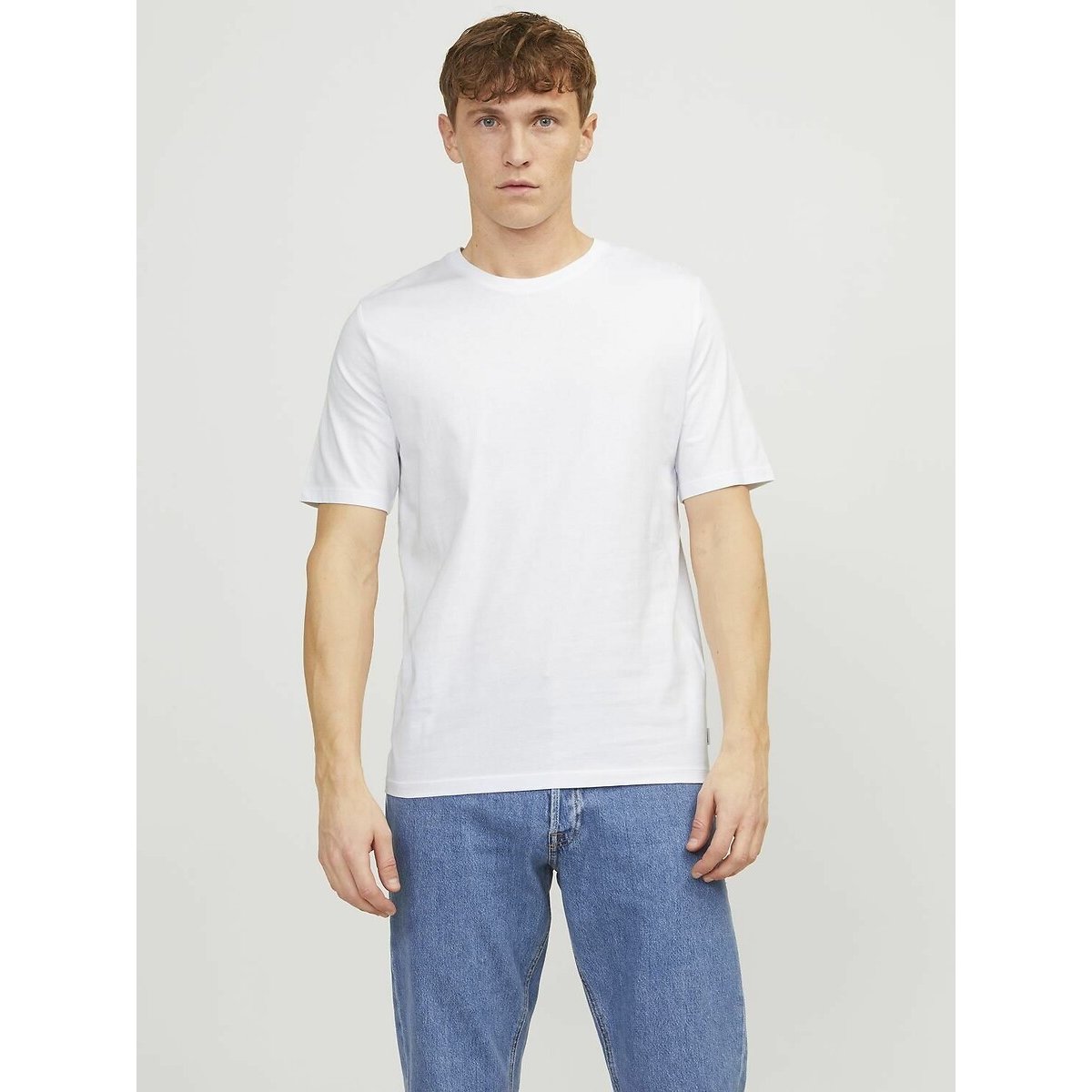 Pack de 5 t-shirts blanc+blanc+marine+marine+noir, JACK & JONES