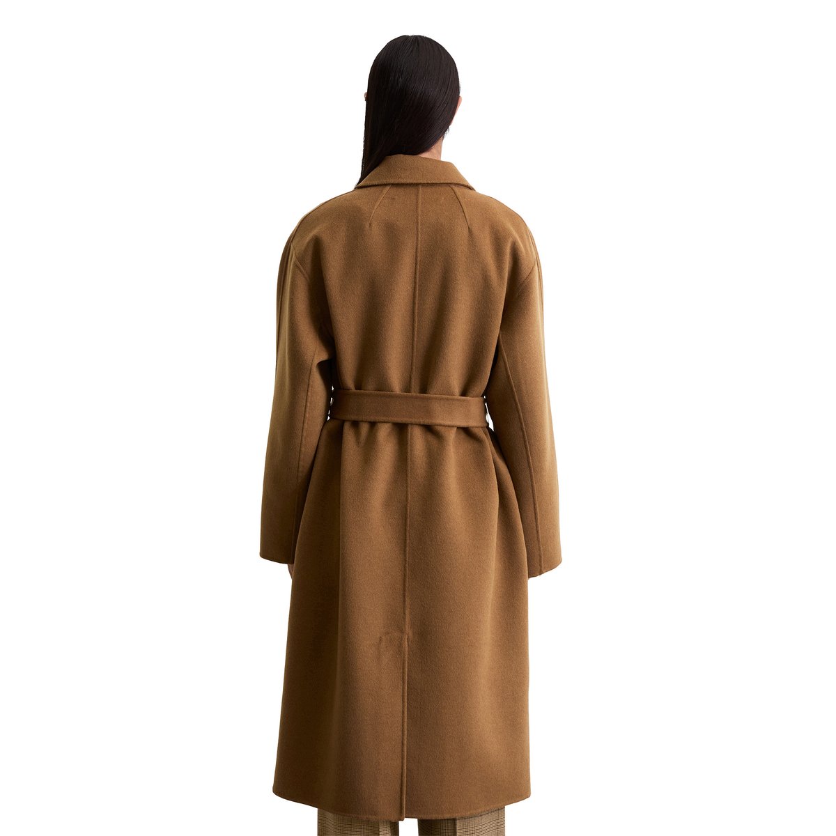 Manteau relaxed en mélange de laine double face marron clair, MARC O'POLO