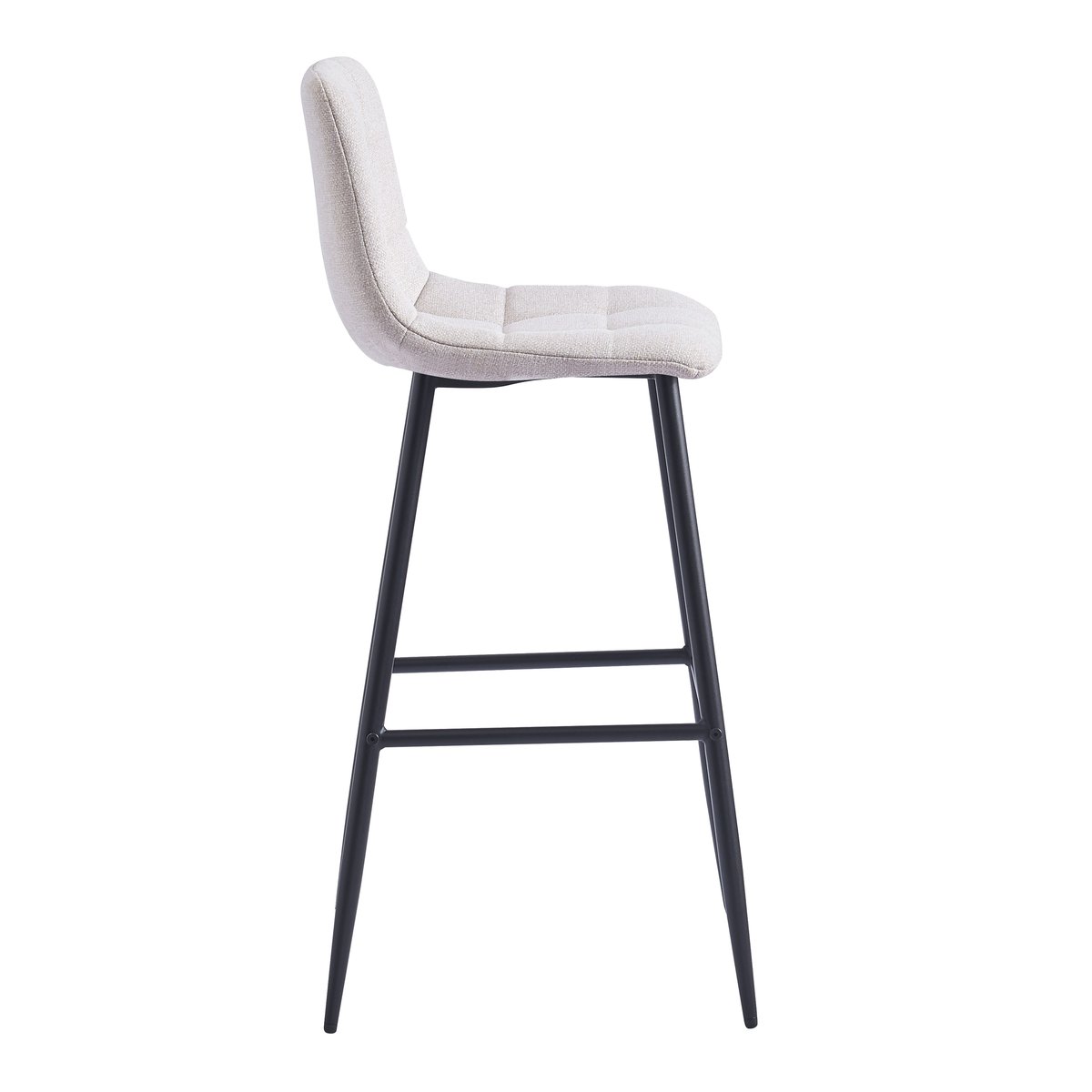 Lot de 2 tabourets de bar en métal BJORN beige, NORDLYS
