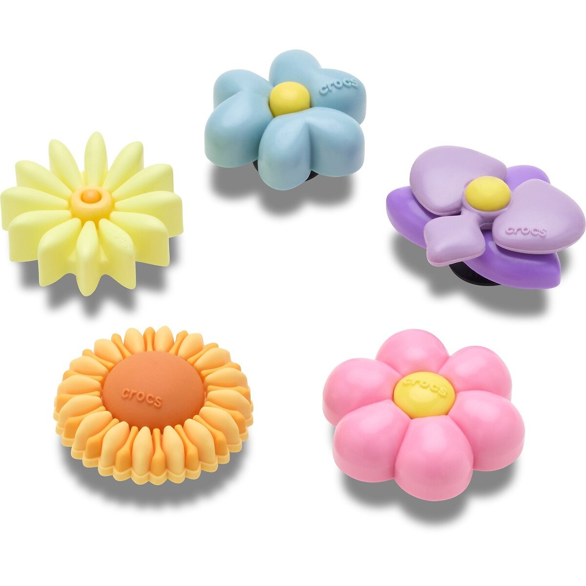 Lot de 5 Jibbitz Puffy Flowers multicolore, CROCS