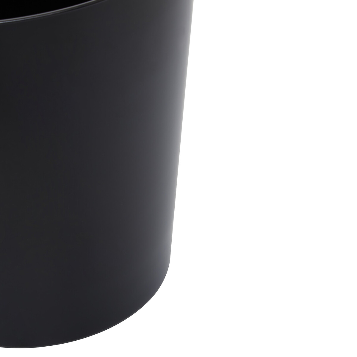 26cm Black Metal Waste Bin black, FIFTY FIVE SOUTH