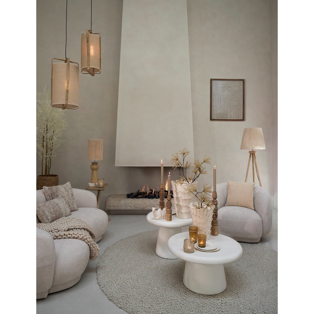 Base De La Lampe Bois BAGLIO naturel, LIGHT & LIVING