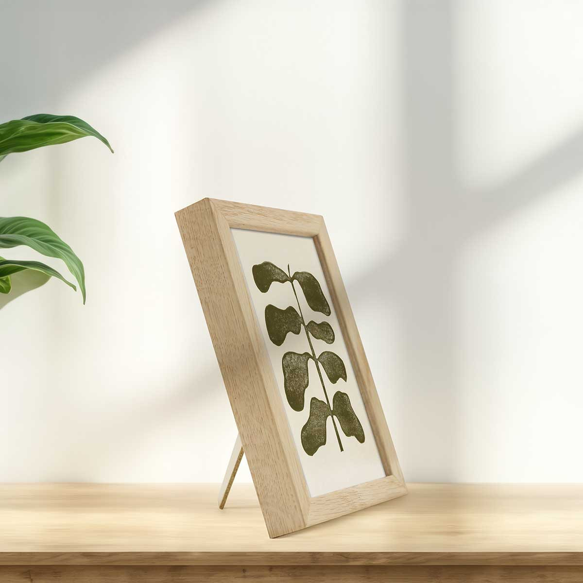 Cadre Photo Avec Passe-partout En Chêne ALBA bois brut, CEANOTHE