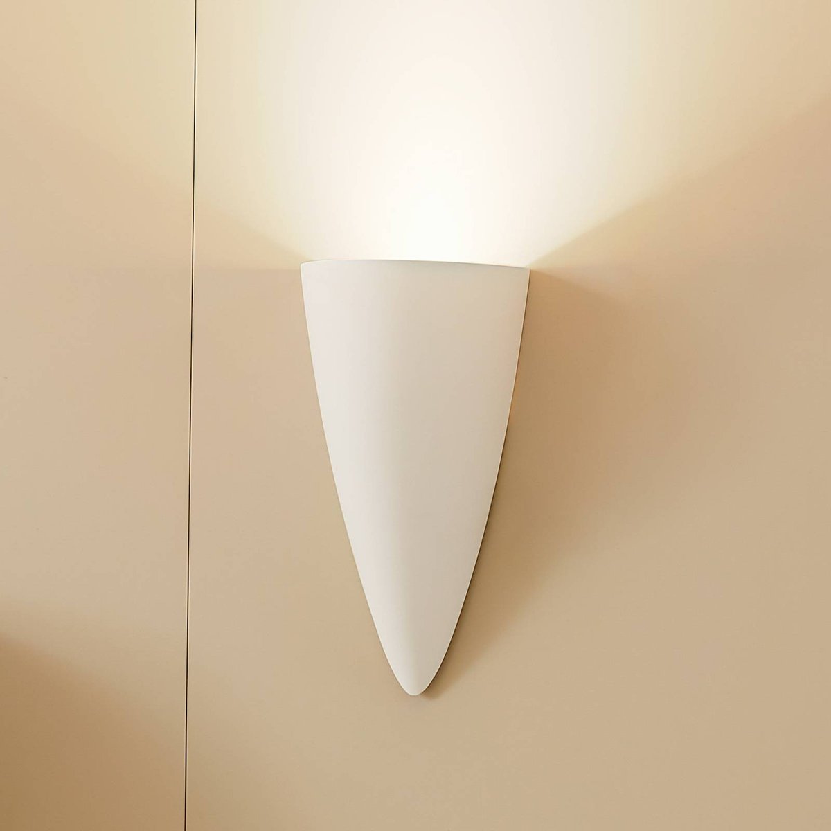 Applique en plâtre moderne, Pascali blanc, LINDBY