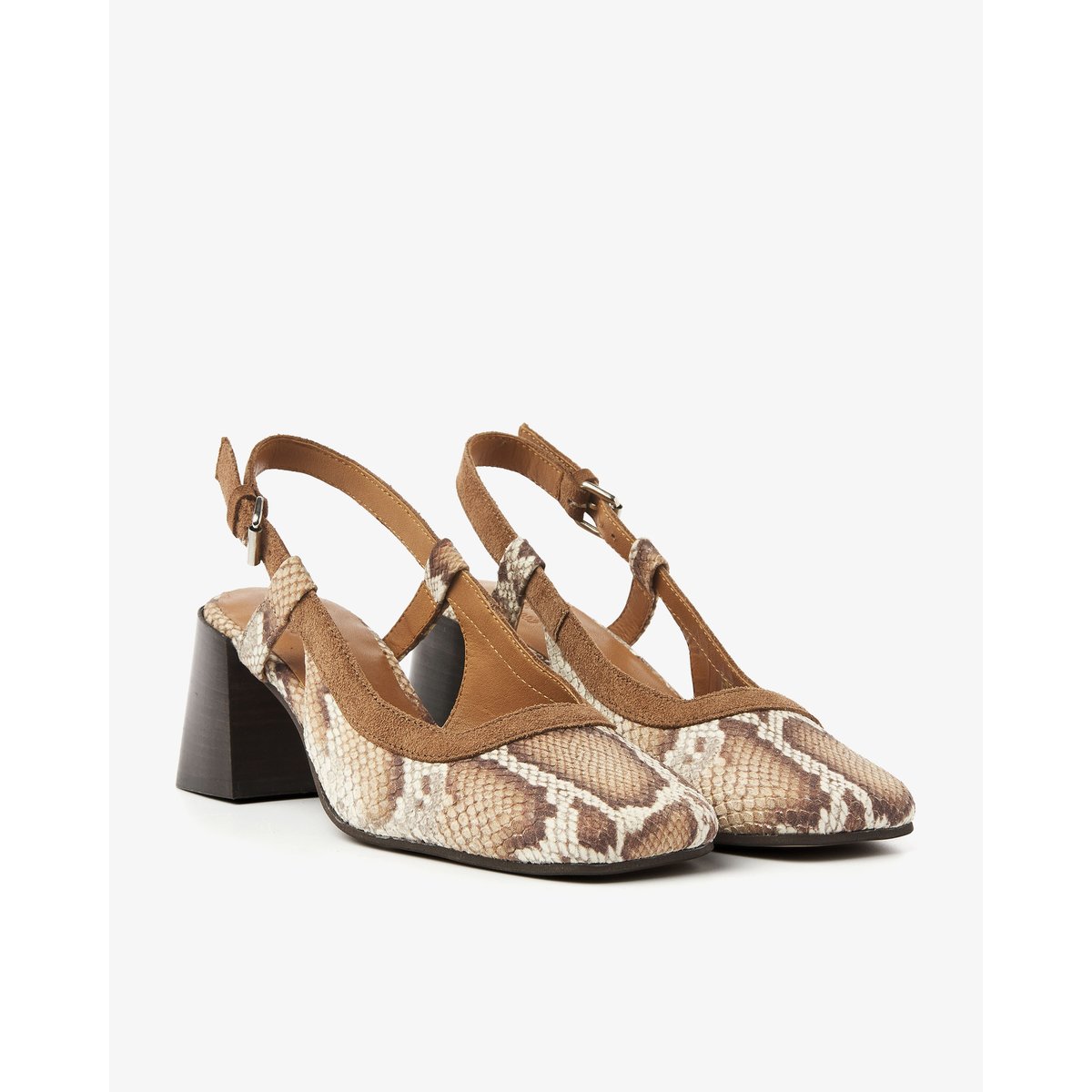 Escarpins LAINE MICHELLE snake print,cognac, VIA VAI