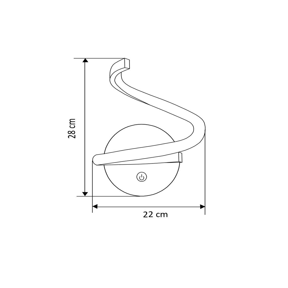 Applique spirale design LED - LOOPER blanc, KOSILUM