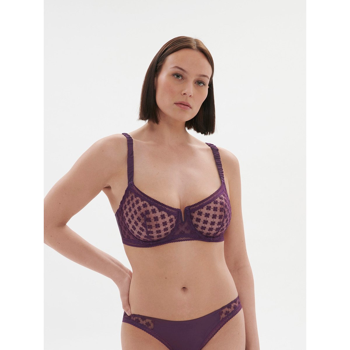 Soutien-gorge corbeille, HORTENSE violet, SIMONE PERELE