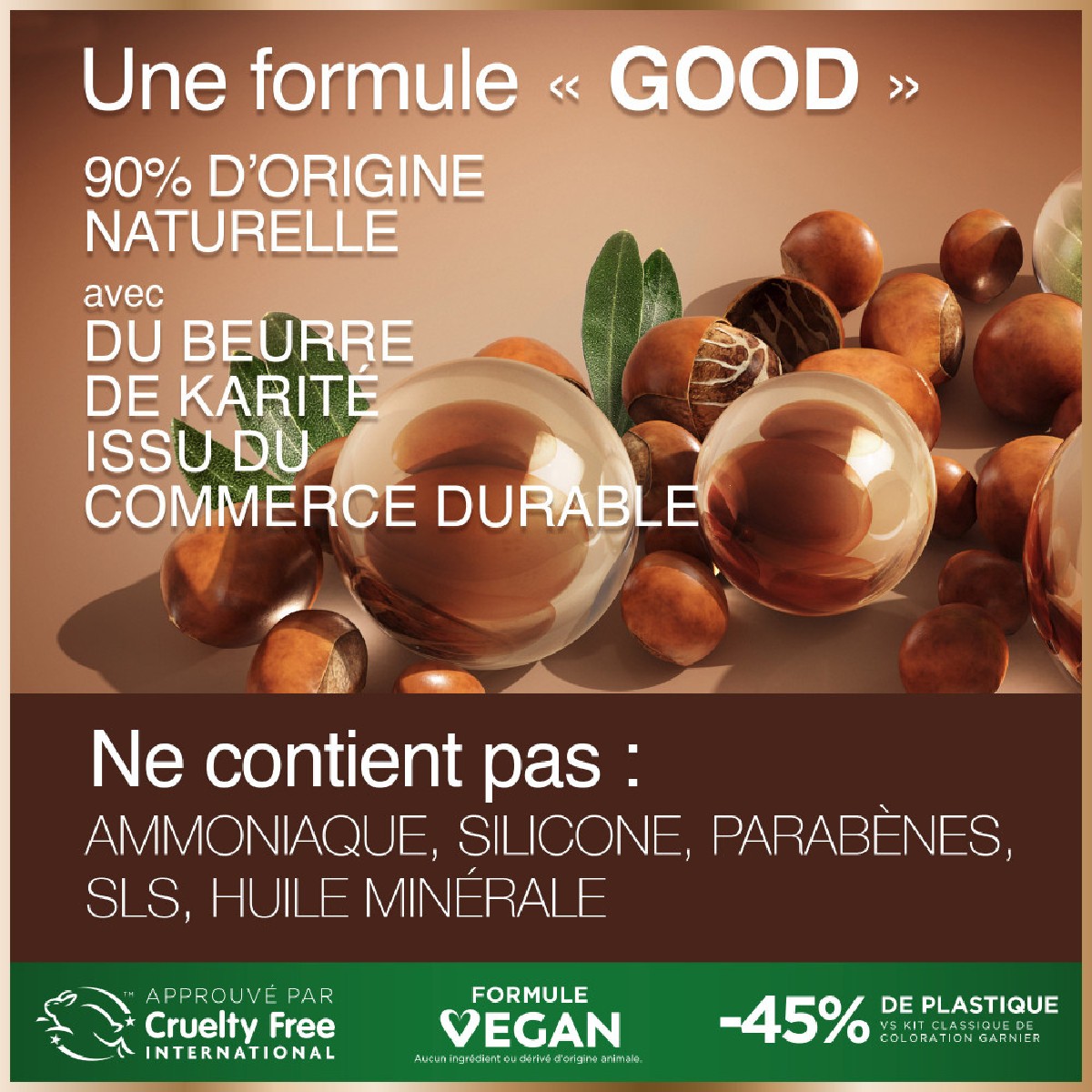 Coloration Permanente Longue Tenue Good 4.15 marron glacé, GARNIER