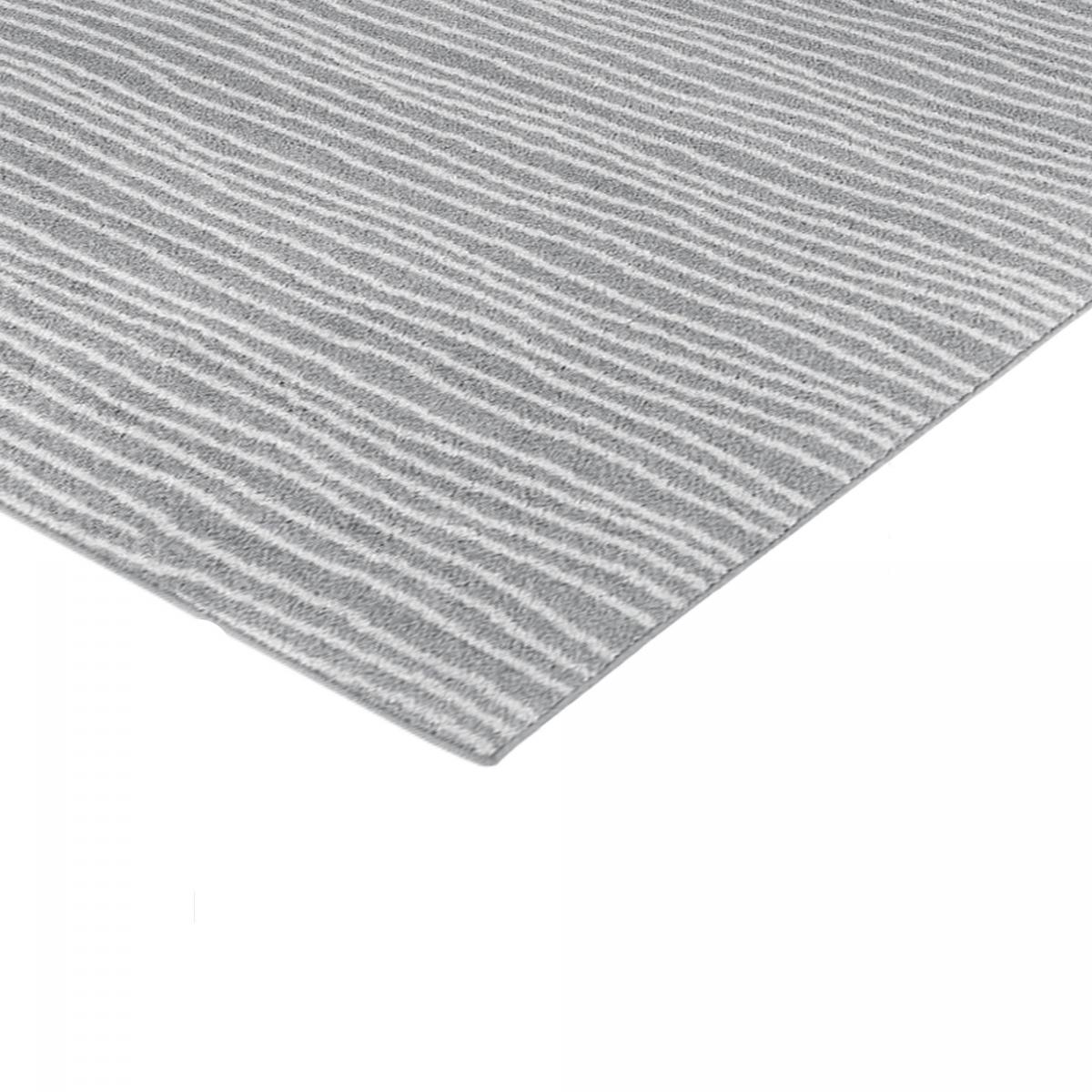 Tapis salon et chambre tissé motif faux uni VAGLA gris, écru, UN AMOUR DE TAPIS
