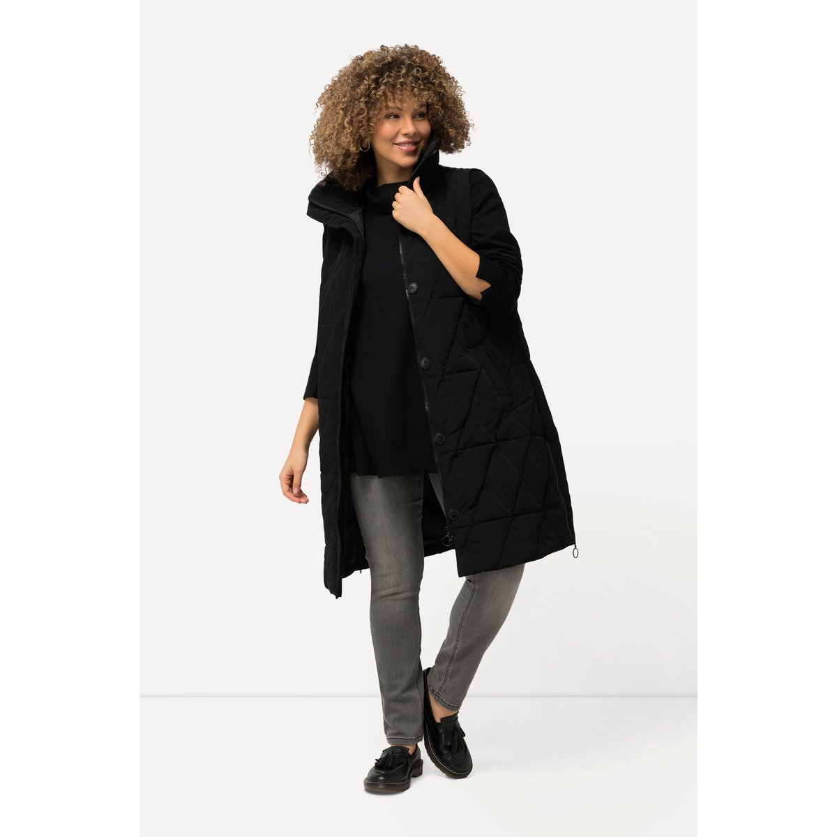 Longue veste matelassée HYPRAR noir, ULLA POPKEN