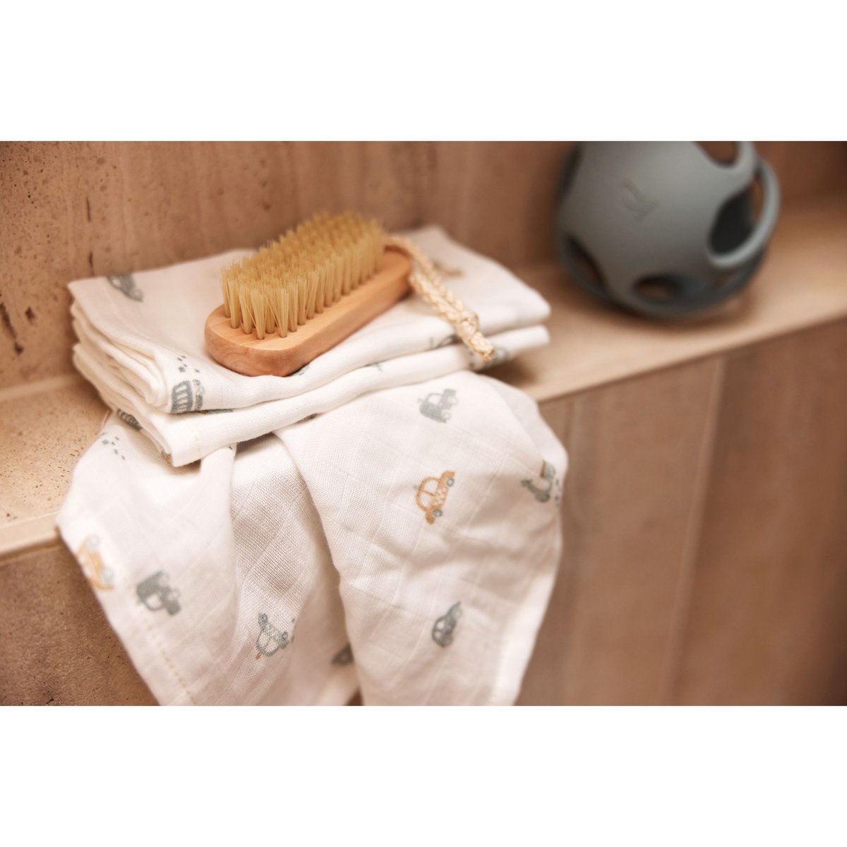 Lot de 3 gants de toilette blanc, JOLLEIN