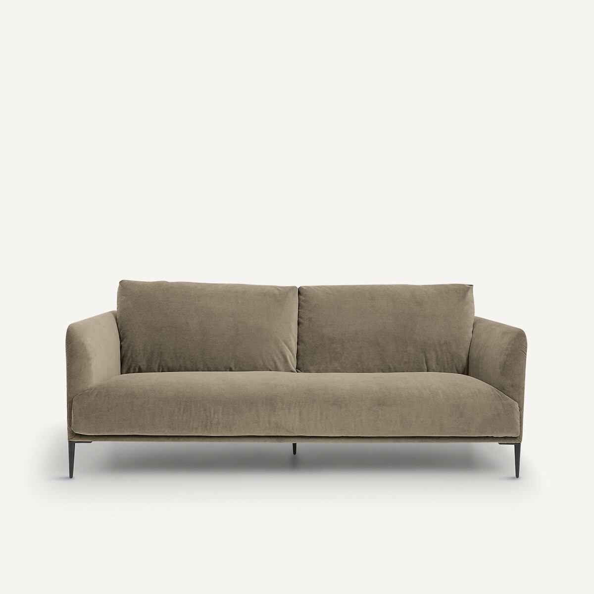 3- of 4-zitsbank in stonewashed fluweel, Oscar, ontwerp Emmanuel Gallina grijs shiitaké, AM.PM X EMMANUEL GALLINA