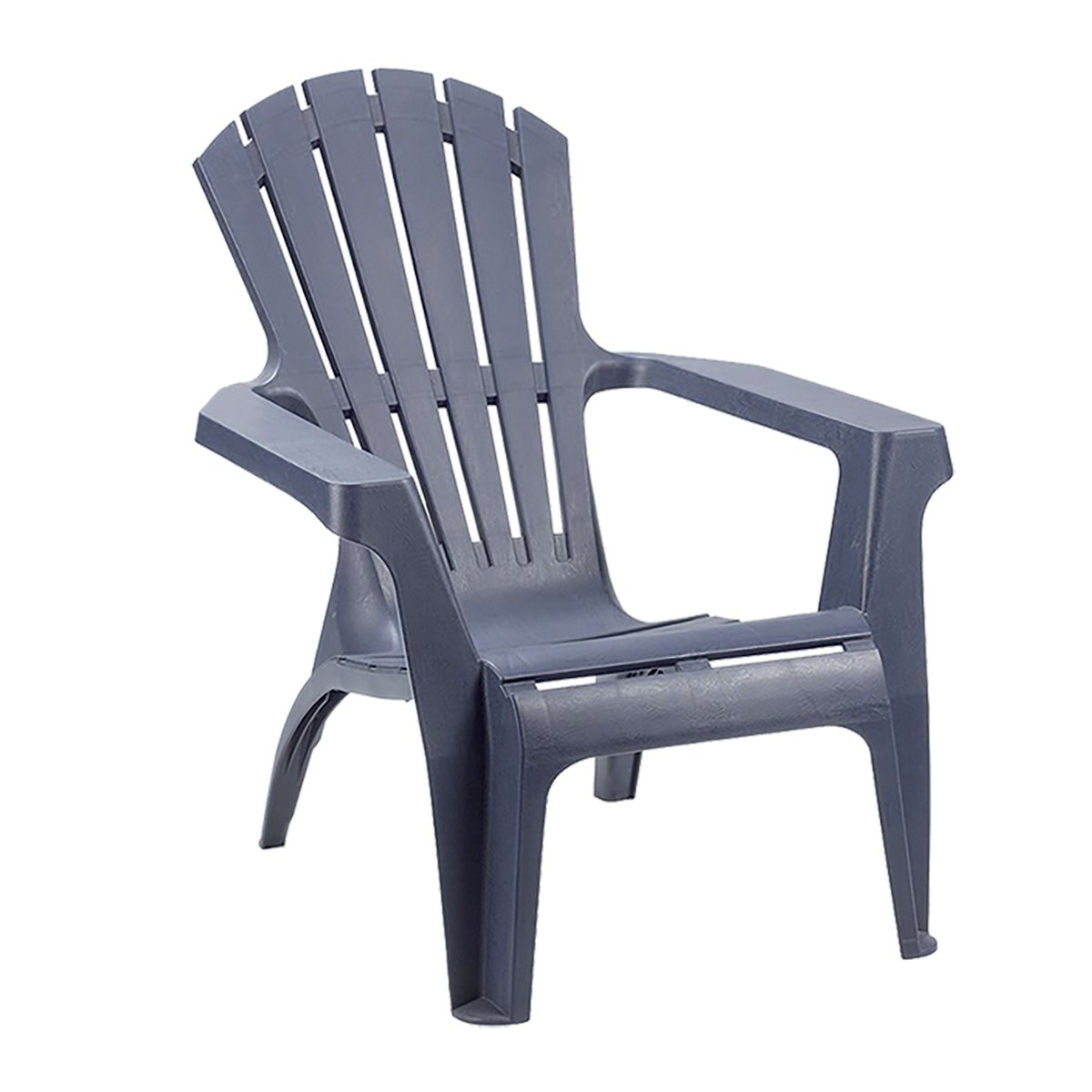 Fauteuil de jardin lounge confortable en polypropylène bleu ciel gris, WADIGA