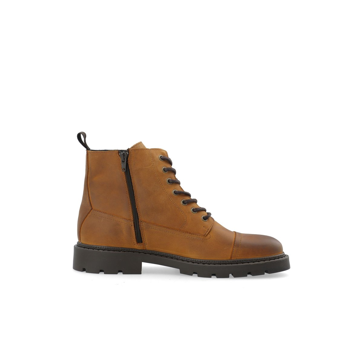 Bottes À Lacets tan, BIANCO