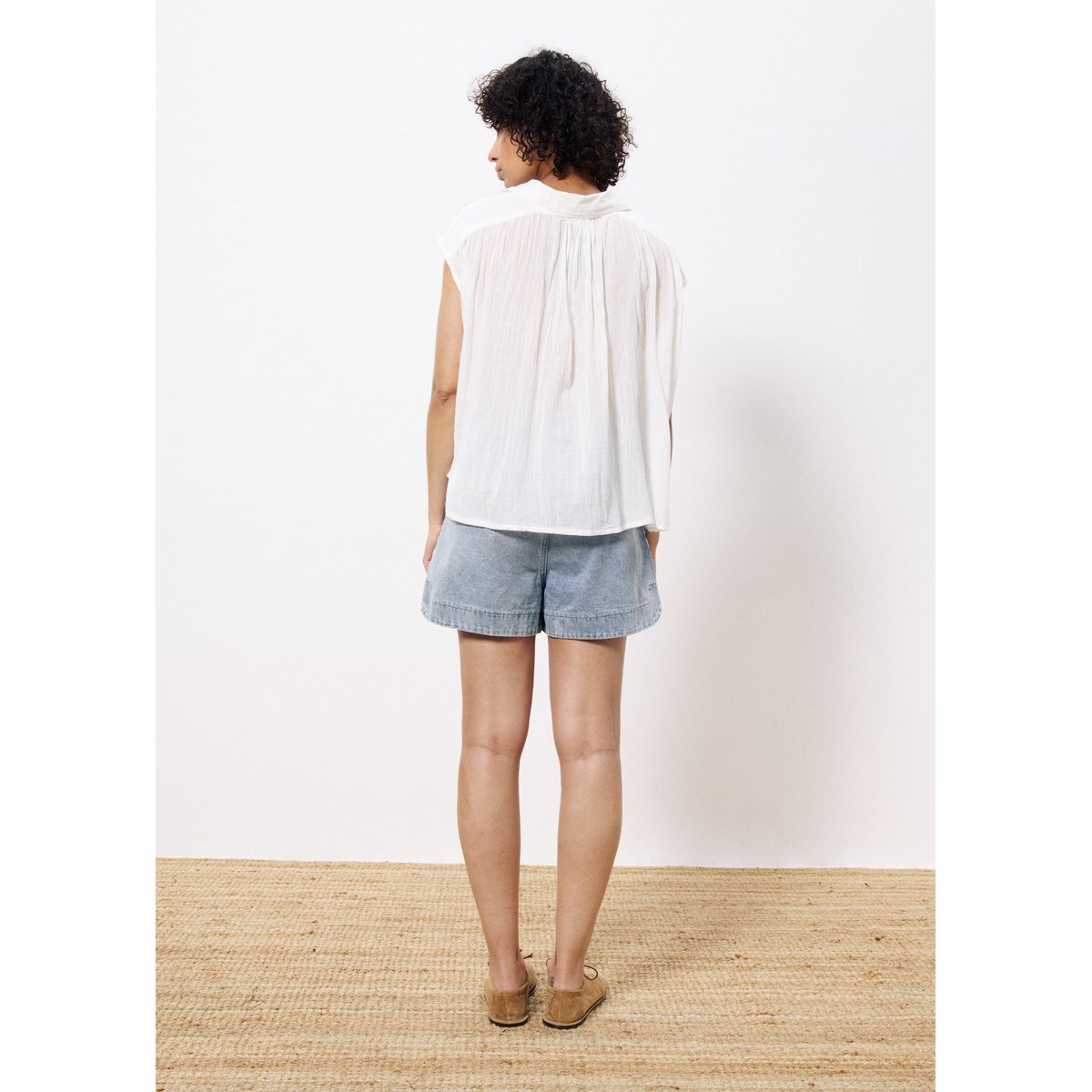 Chemise  en coton PRICILLE blanc, FRNCH