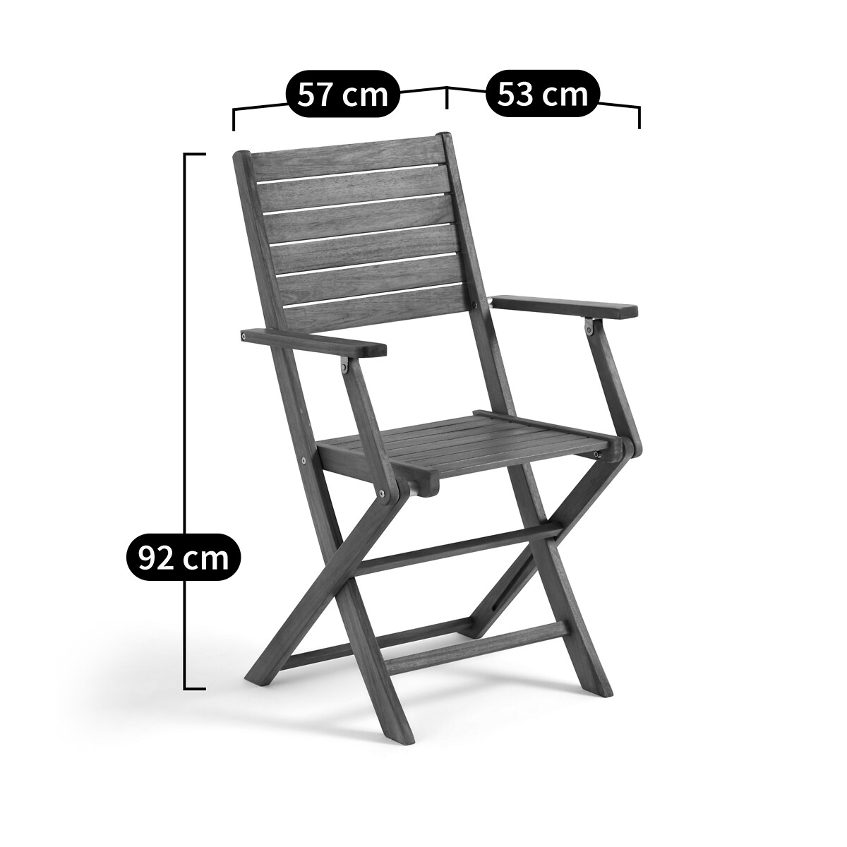 Lot de 2 fauteuils de jardin en acacia, Napli acacia, LA REDOUTE INTERIEURS