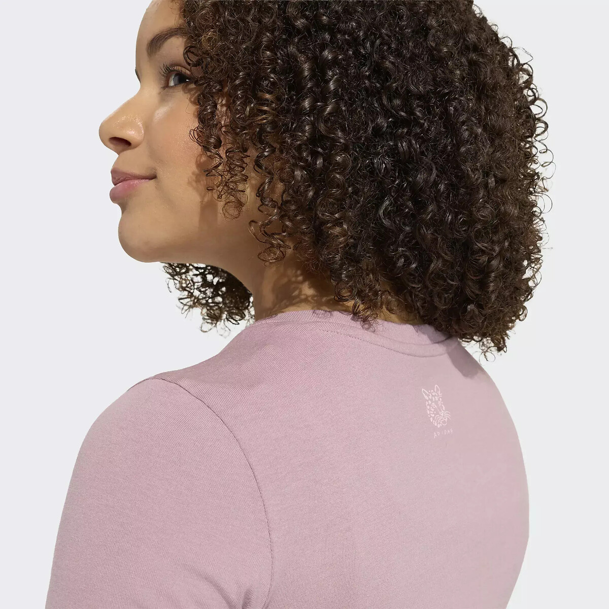 Short Sleeve T-Shirt with Leopard Print light purple, adidas Performance