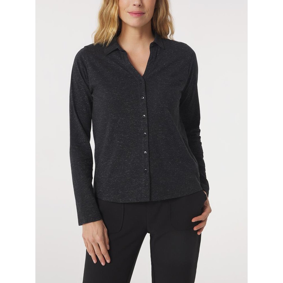 Chemise manches longues ADINACHE29024 noir, TBS
