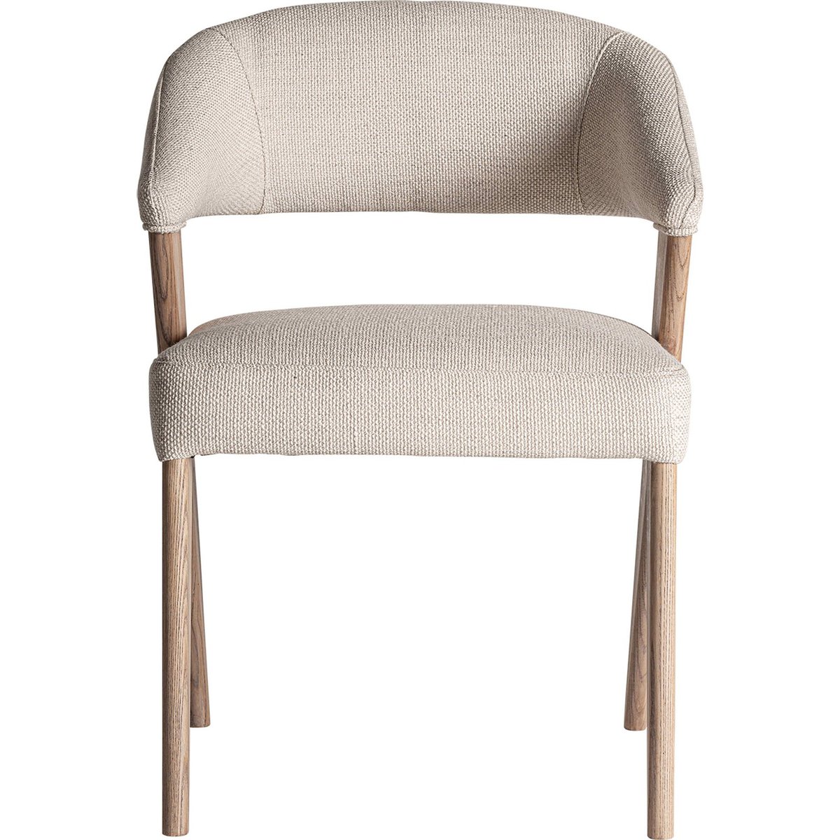 Chaise contemporaine en chêne vieilli brun clair effet vieilli, RECOLLECTION