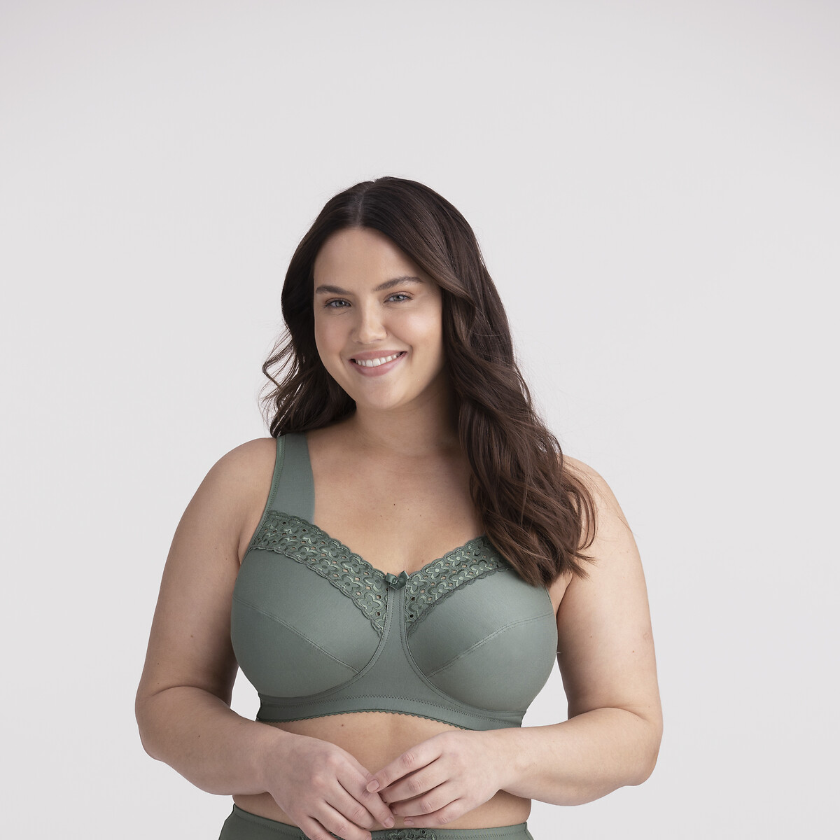 Soutien-gorge coton, sans armatures, minimiseur vert, MISS MARY OF SWEDEN
