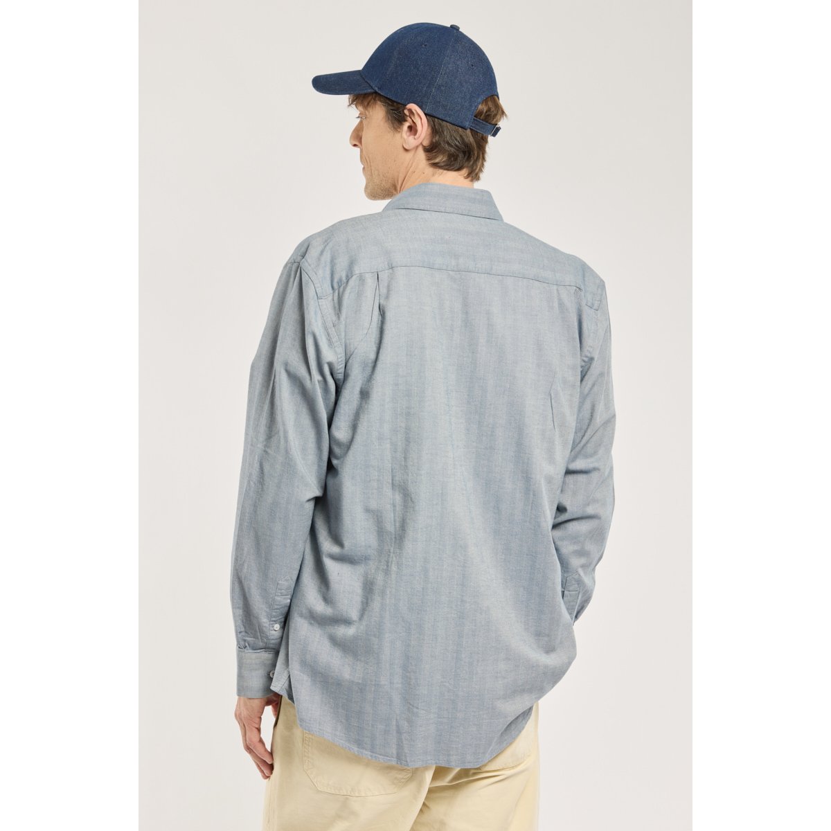 Chemise coupe confort - coton chevron marine deep/milk, ARMOR-LUX