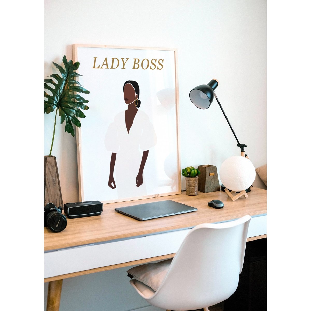 Affiche Lady Boss 3 blanc, L'AFFICHERIE