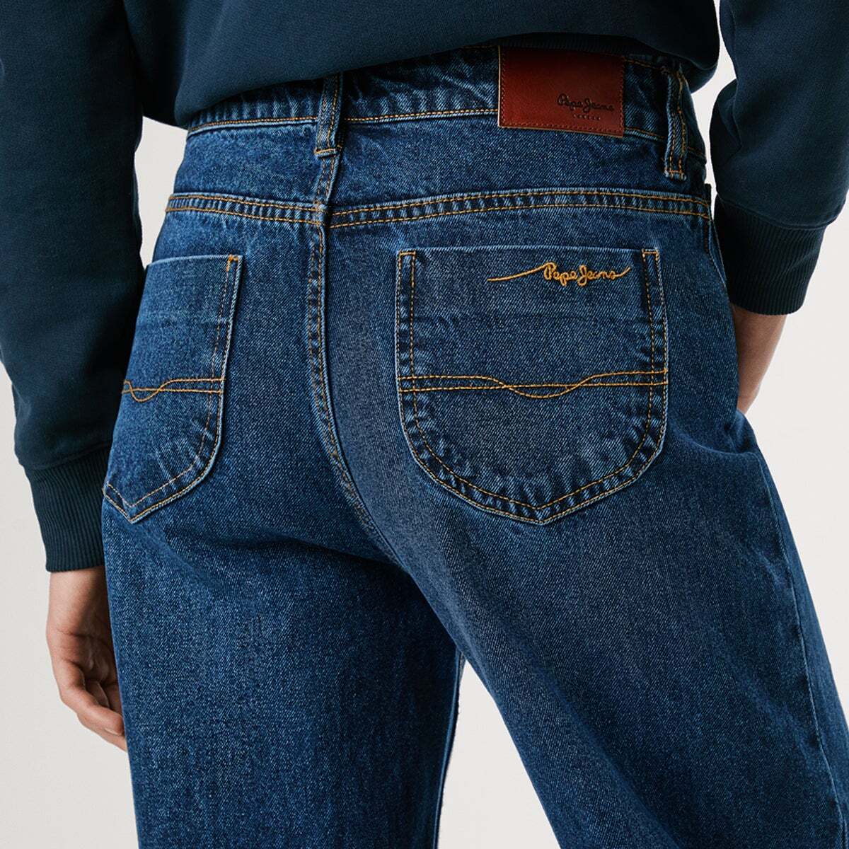Jean Coupe Regular, Taille Haute - Lexa stonewash dark indigo, PEPE JEANS