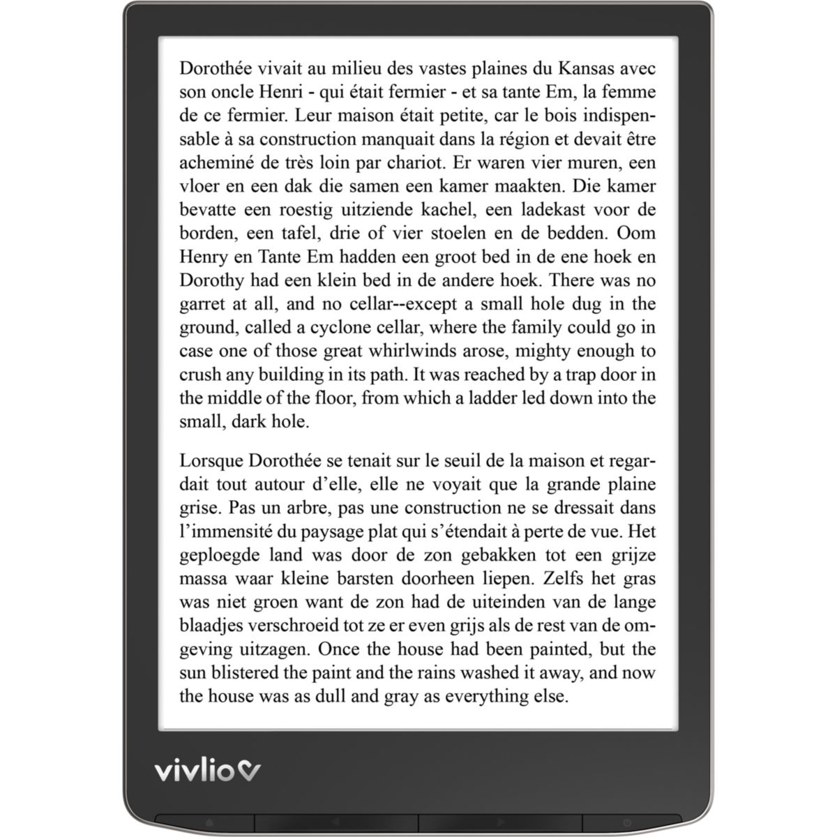 Liseuse eBook InkPad 4 couleur unique, VIVLIO