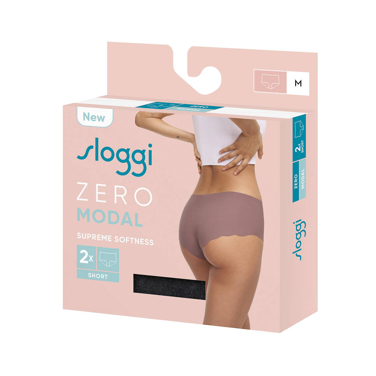 Lot de 2 boxers Zero Modal noir, SLOGGI