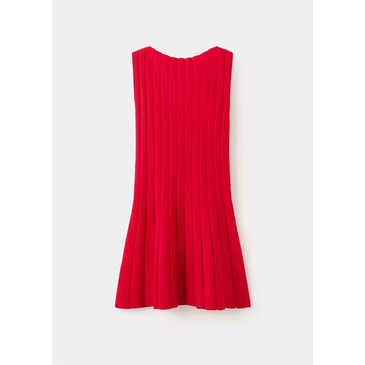 Robe maille côtelée rouge, MANGO