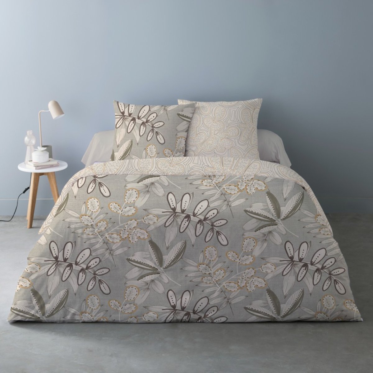 Housse de couette 240x220 ALISO + 2 taies Percale de coton multicolore, DECORATIE