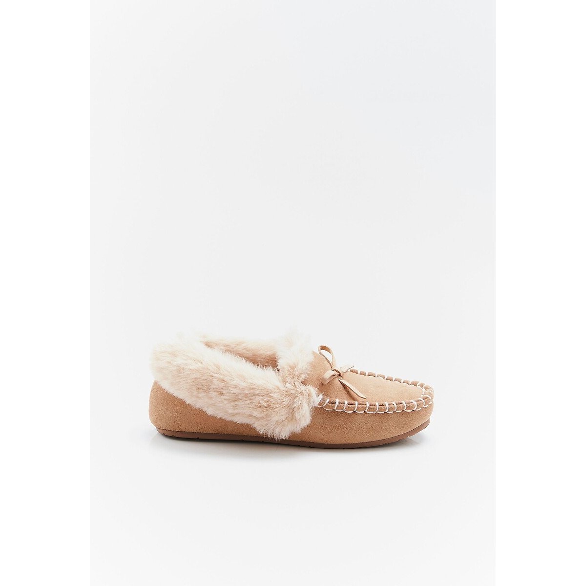 Chaussons fourrés thermolactyl beige, DAMART