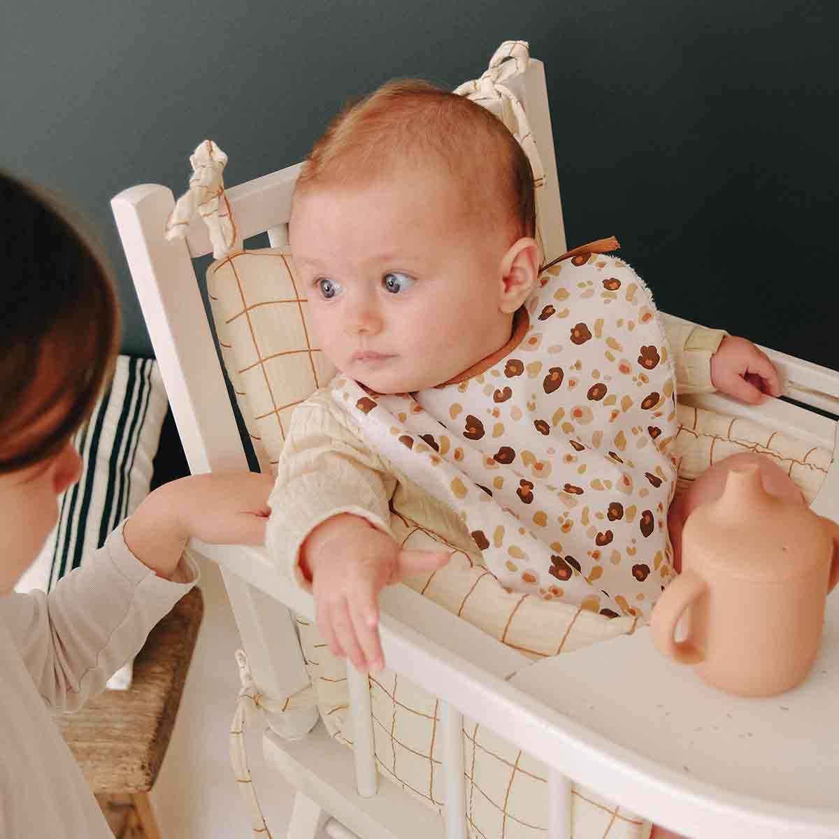 Bavoir en coton LÉOPARD léopard, COCOEKO