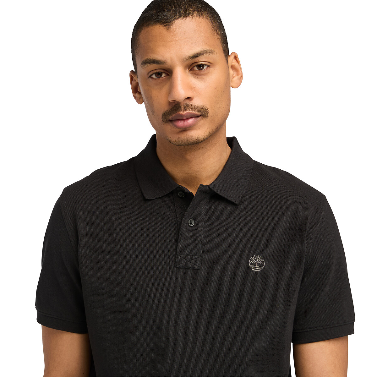 Polo maille piquée noir, TIMBERLAND