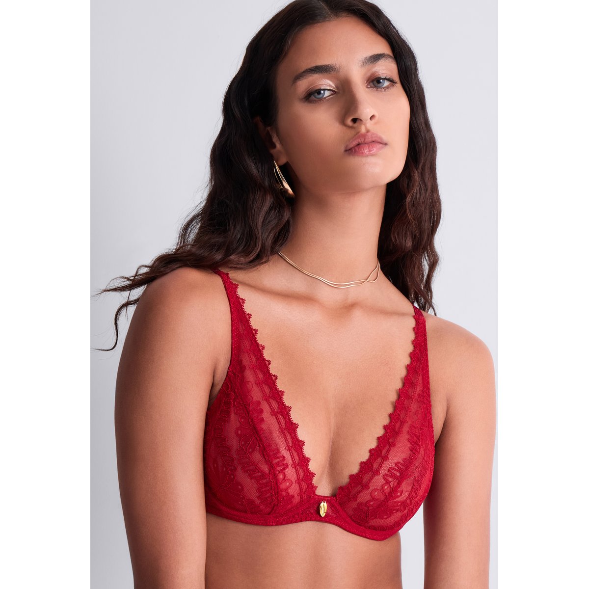 Soutien gorge Triangle avec armatures Mystery of Love rouge, AUBADE