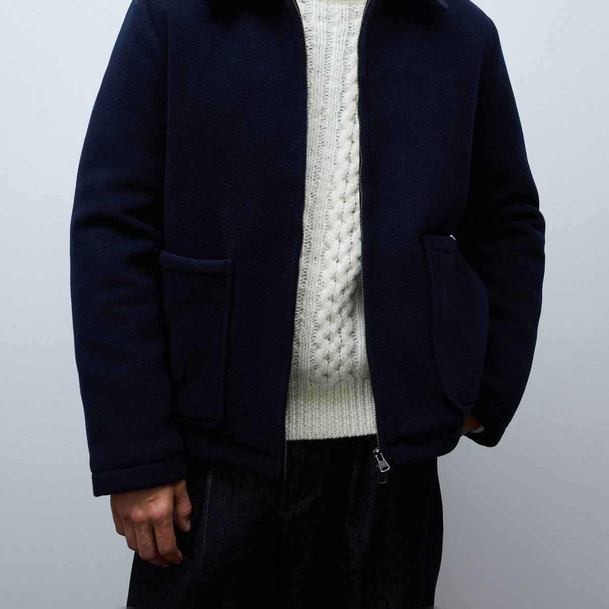 Veste zippé contenant de la laine marine, MONOPRIX