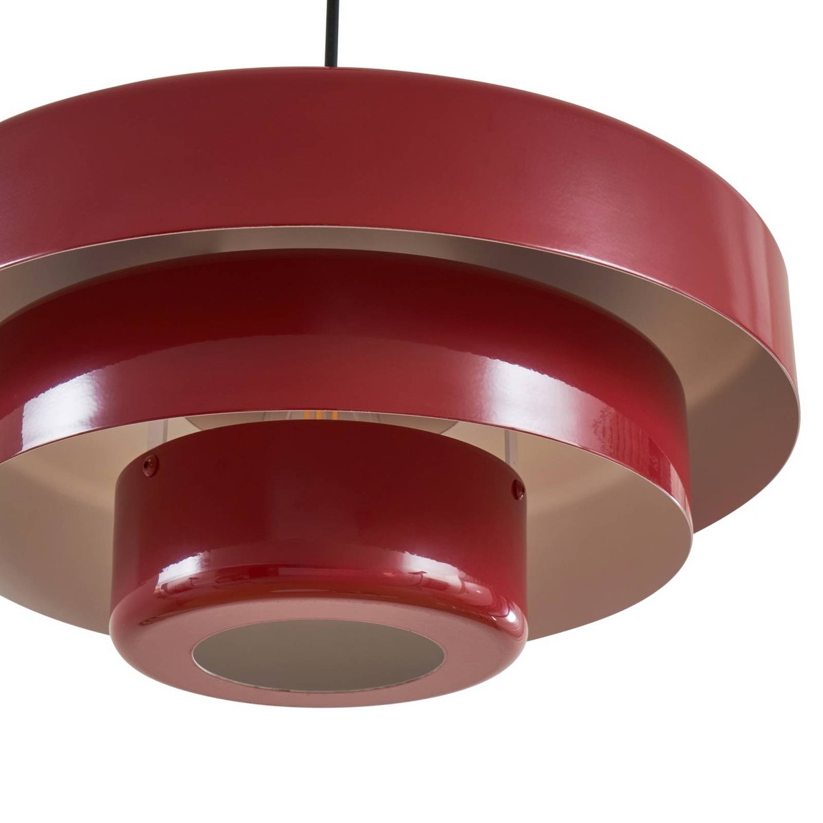 Suspension en métal vintage, Tivra rouge, LINDBY