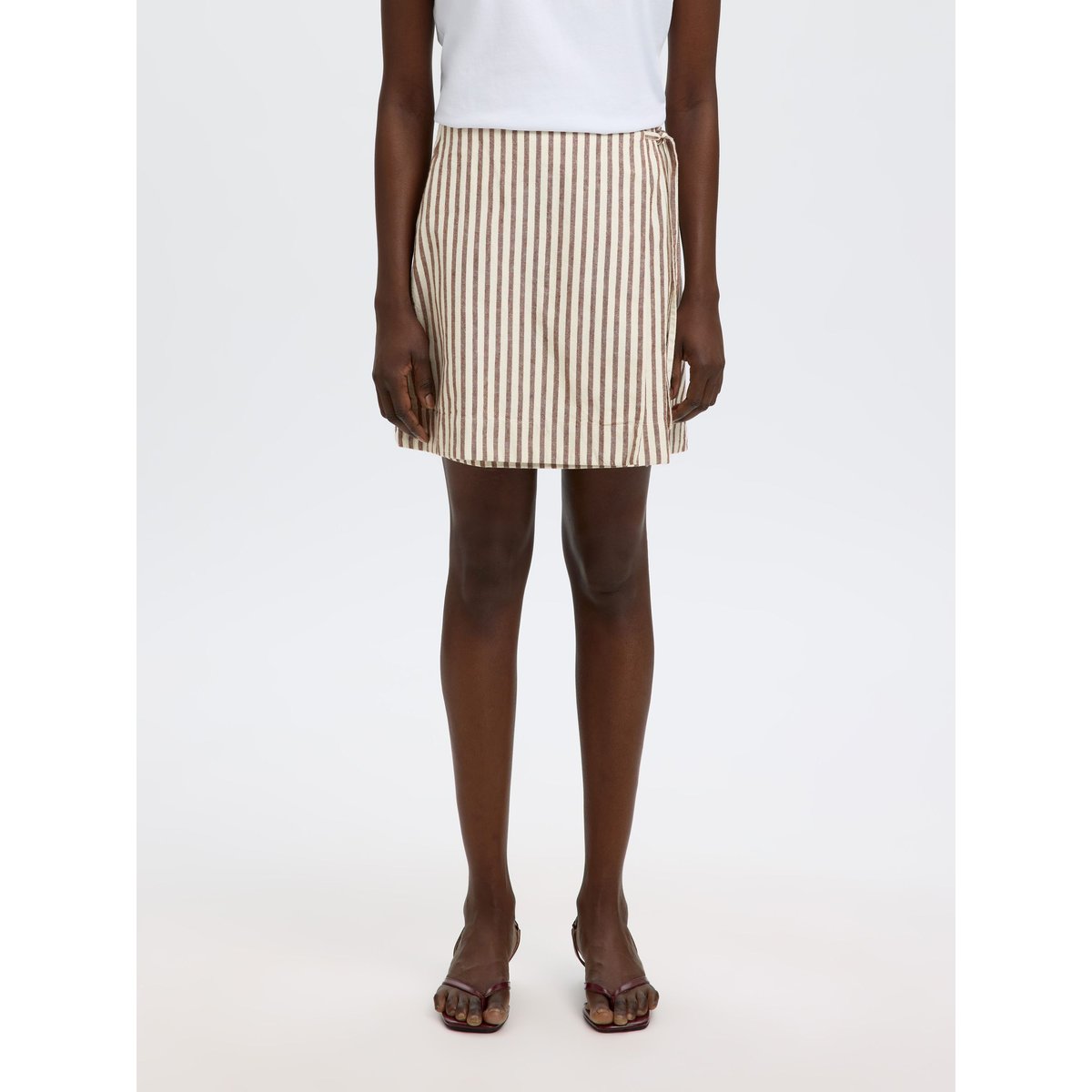 Jupe Portefeuille egret, SELECTED