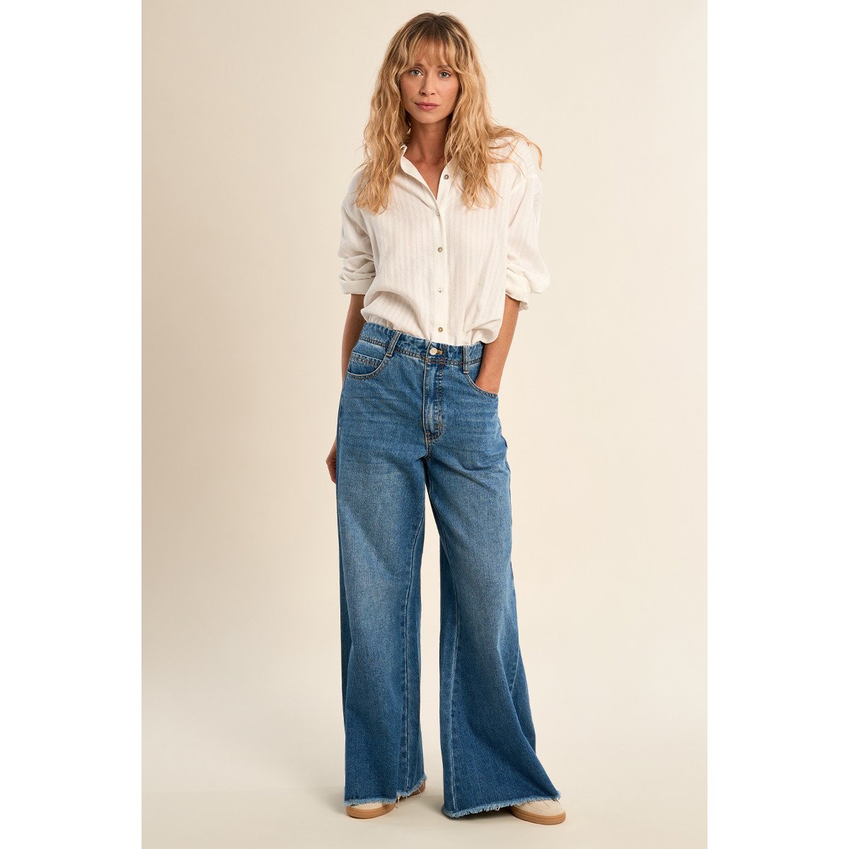 Denim large, évasé denim blue, MOLLY BRACKEN