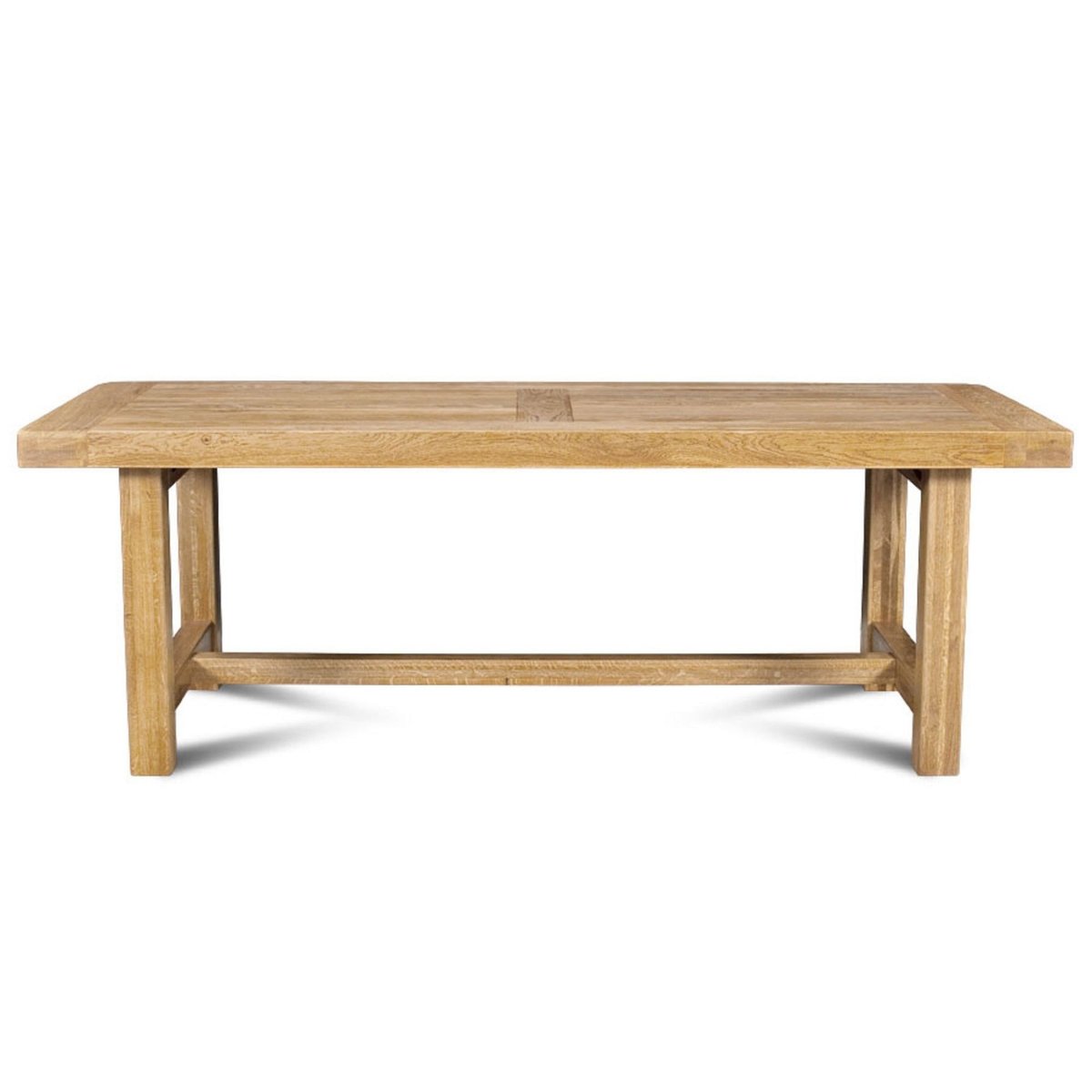 Table de ferme en chêne clair massif + 2 allonges L220/320 - LA BRESSE marron, HELLIN, DEPUIS 1862